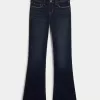 Jeans a vita bassa con lavaggio scuro
