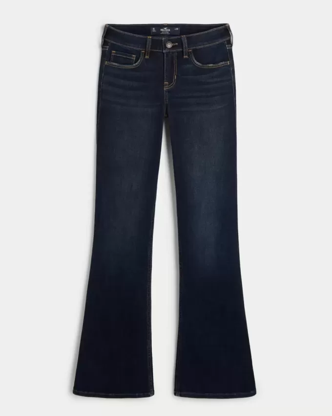 Jeans a vita bassa con lavaggio scuro