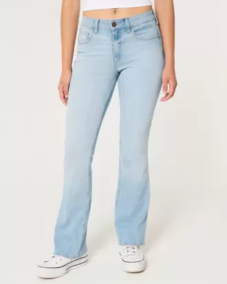 Jeans a vita media Curvy con lavaggio chiaro