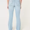 Jeans a vita media Curvy con lavaggio chiaro