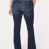 Jeans a vita media Curvy con lavaggio scuro