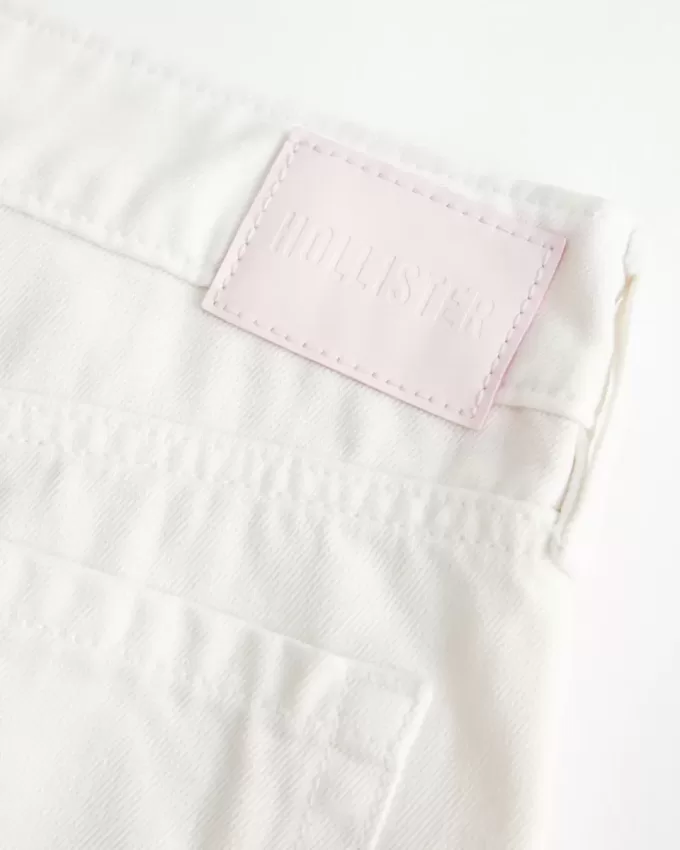Jeans bianchi larghi a vita bassa