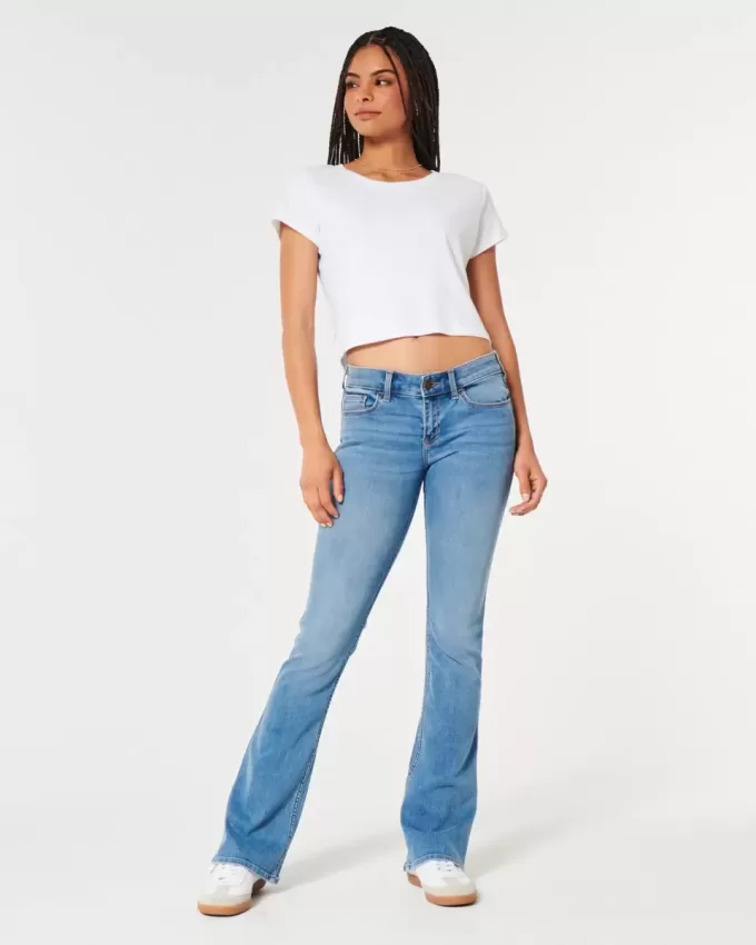 Jeans Boot a vita bassa con lavaggio medio