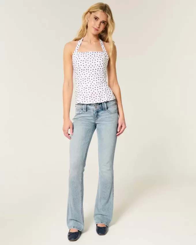Jeans bootcut a vita bassa