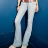 Jeans bootcut a vita bassa con lavaggio chiaro