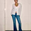 Jeans bootcut a vita bassa con lavaggio medio