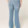 Jeans bootcut a vita bassa con lavaggio medio