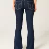 Jeans bootcut a vita bassa con lavaggio scuro