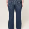 Jeans bootcut a vita bassa con lavaggio scuro Jeans bootcut a vita bassa con lavaggio scuro