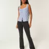 Jeans bootcut neri lavati a vita bassa Jeans bootcut neri lavati a vita bassa