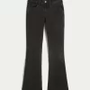 Jeans bootcut neri lavati a vita bassa Jeans bootcut neri lavati a vita bassa