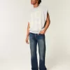 Jeans bootcut rilassati con lavaggio scuro
