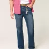 Jeans bootcut rilassati con lavaggio scuro