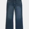 Jeans bootcut rilassati con lavaggio scuro