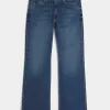 Jeans bootcut rilassati con lavaggio scuro