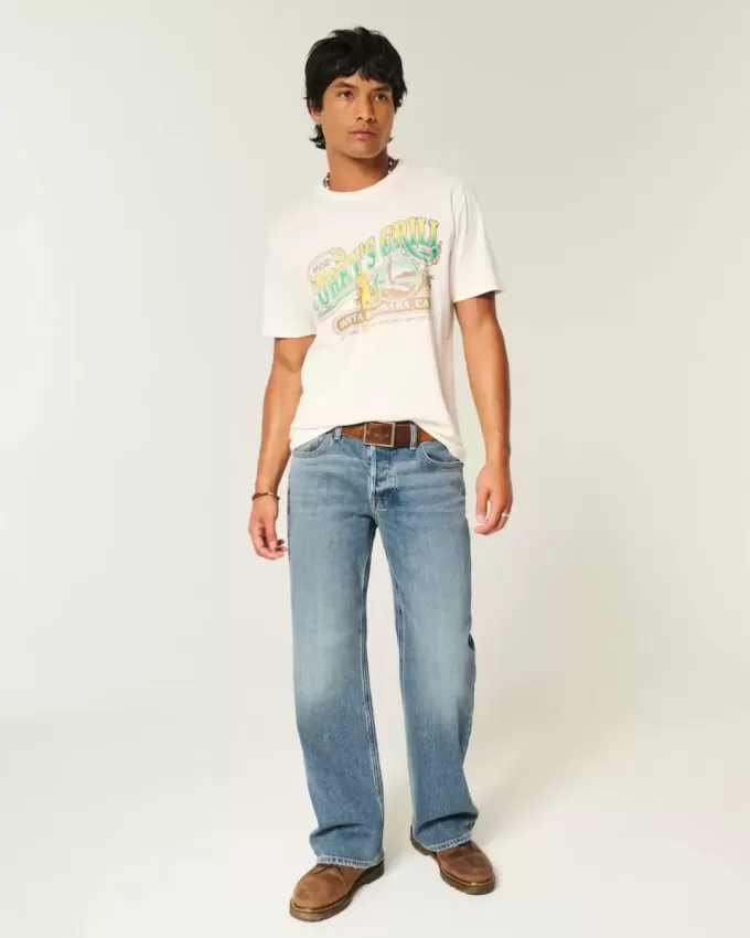 Jeans bootcut rilassati Hermosa lavaggio medio
