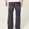 Jeans bootcut rilassati neri lavati