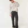 Jeans cargo larghi neri lavati
