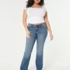 Jeans Curvy a vita media con lavaggio medio