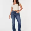 Jeans Curvy a vita media con lavaggio medio