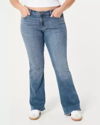 Jeans Curvy a vita media con lavaggio medio