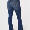 Jeans Curvy a vita media con lavaggio medio
