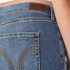 Jeans Curvy a vita media con lavaggio medio