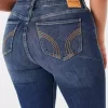 Jeans Curvy a vita media con lavaggio medio