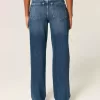 Jeans da papà a vita alta effetto consumato