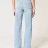 Jeans Dad a vita alta con lavaggio chiaro