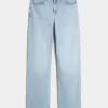 Jeans Dad a vita alta con lavaggio chiaro