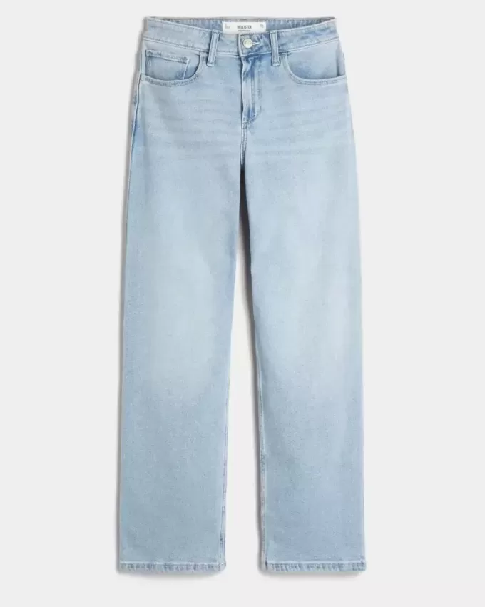 Jeans Dad a vita alta con lavaggio chiaro