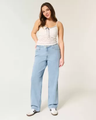 Jeans Dad a vita alta con lavaggio medio