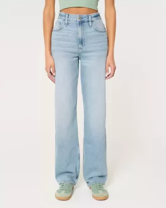 Jeans Dad a vita alta con lavaggio medio