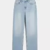 Jeans Dad a vita alta con lavaggio medio
