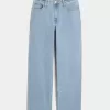 Jeans Dad a vita alta con lavaggio medio