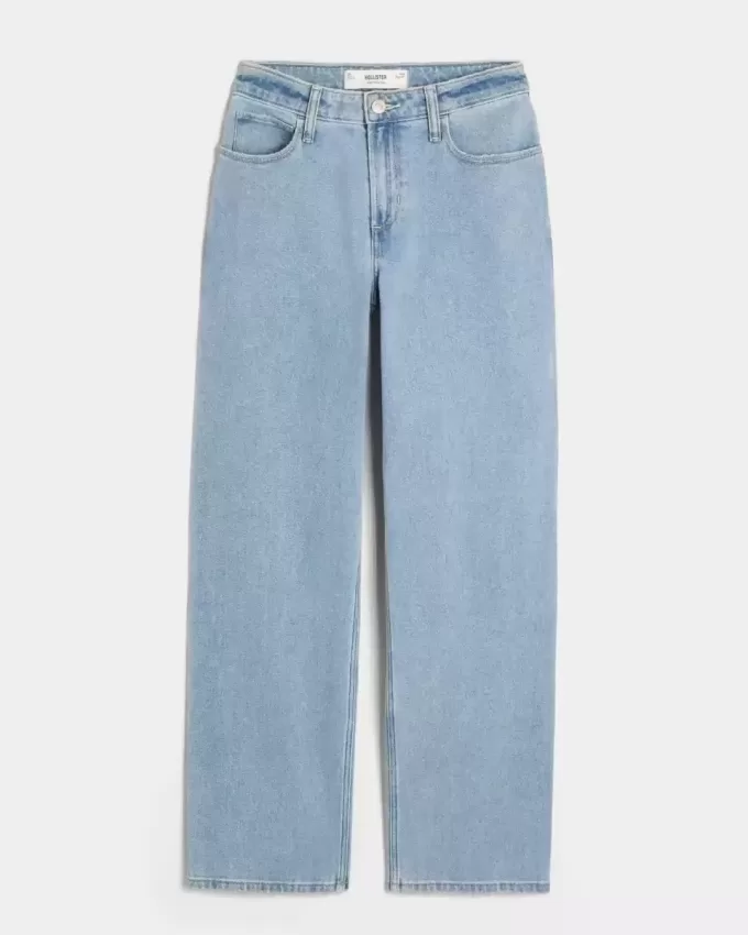 Jeans Dad a vita alta con lavaggio medio