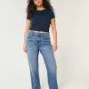 Jeans Dad a vita alta lavaggio scuro