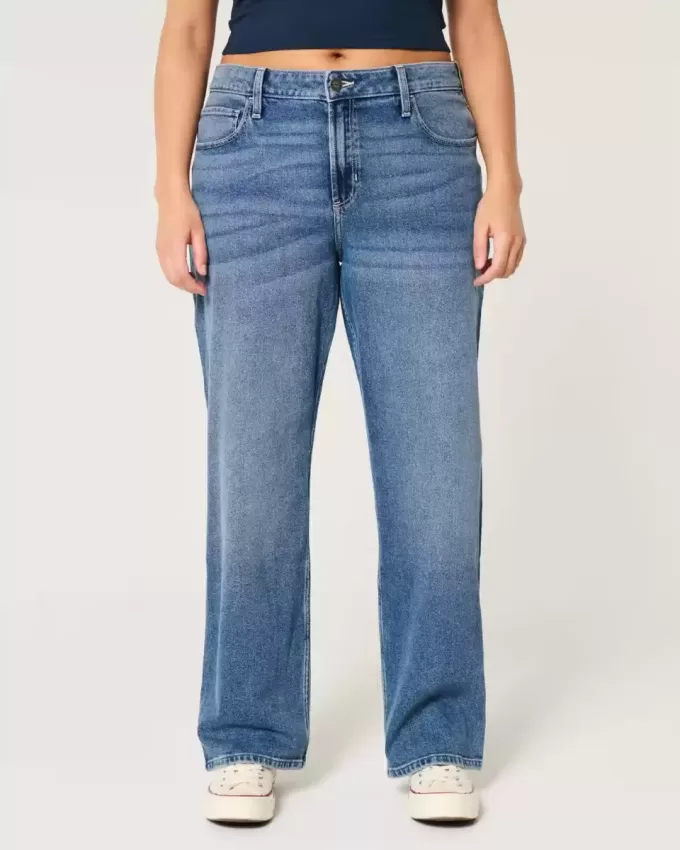Jeans Dad a vita alta lavaggio scuro