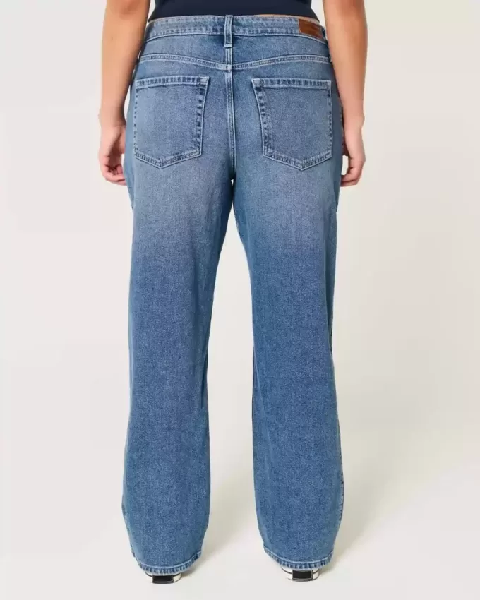 Jeans Dad a vita alta lavaggio scuro