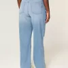 Jeans Dad Curvy a vita alta con strappi e lavaggio medio