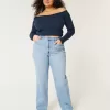Jeans Dad Curvy a vita ultra alta e lavaggio medio