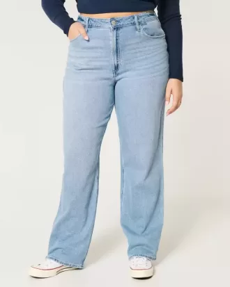 Jeans Dad Curvy a vita ultra alta e lavaggio medio