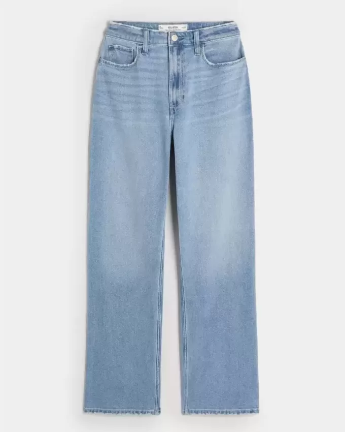 Jeans Dad Curvy a vita ultra alta e lavaggio medio