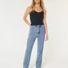 Jeans dritti anni ’90 a vita alta con lavaggio medio