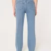 Jeans dritti anni ’90 a vita alta con lavaggio medio