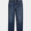 Jeans dritti anni ’90 a vita alta lavaggio scuro