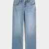 Jeans dritti e rilassati a vita bassa con lavaggio medio