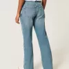 Jeans dritti e rilassati a vita bassa con lavaggio medio