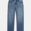 Jeans dritti e rilassati a vita bassa con lavaggio medio Jeans dritti e rilassati a vita bassa con lavaggio medio